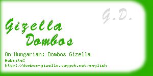 gizella dombos business card